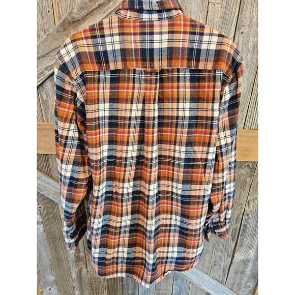 Red head size large L lumberjack brown EUC Flannel button up winter warm men's ^ - Picture 3 of 7
